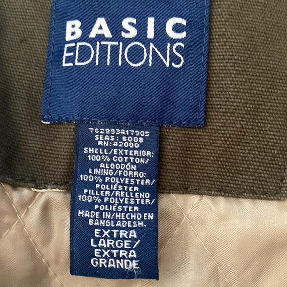 NWOT Men’s Olive Green Canvas Jacket - Picture 4 of 6